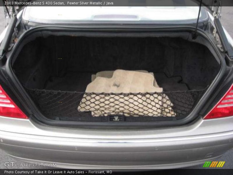 Pewter Silver Metallic / Java 2003 Mercedes-Benz S 430 Sedan