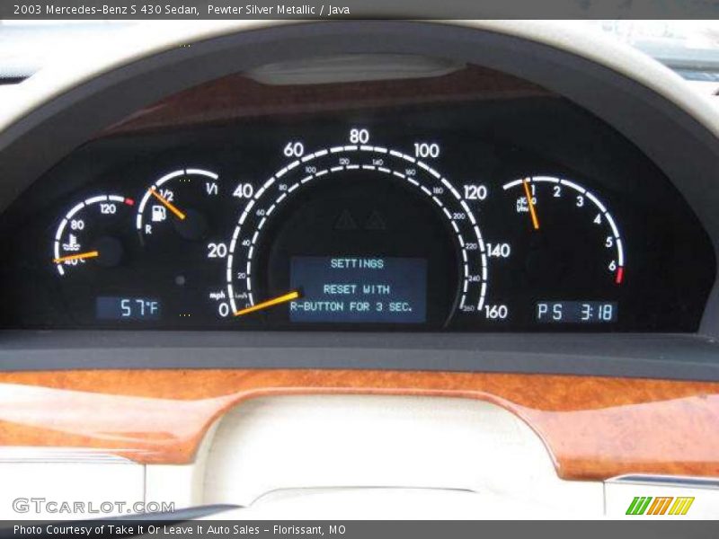 Pewter Silver Metallic / Java 2003 Mercedes-Benz S 430 Sedan