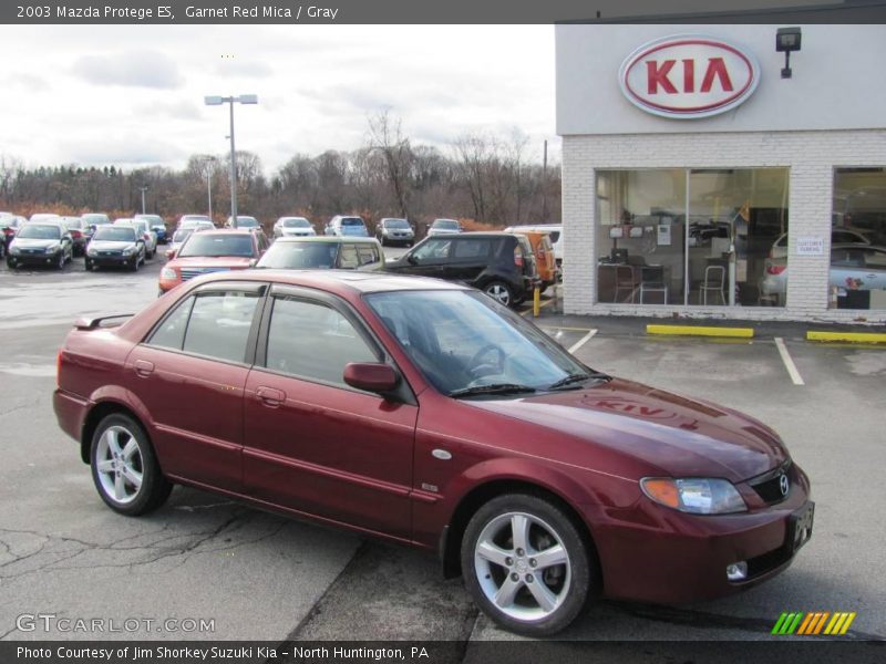 Garnet Red Mica / Gray 2003 Mazda Protege ES