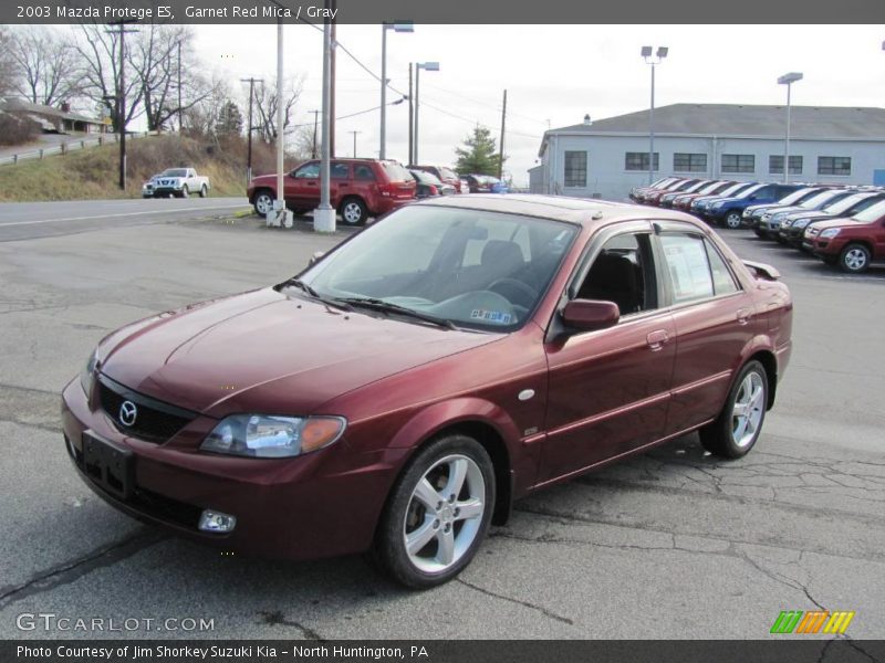 Garnet Red Mica / Gray 2003 Mazda Protege ES