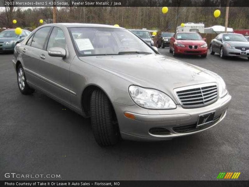 Pewter Silver Metallic / Java 2003 Mercedes-Benz S 430 Sedan