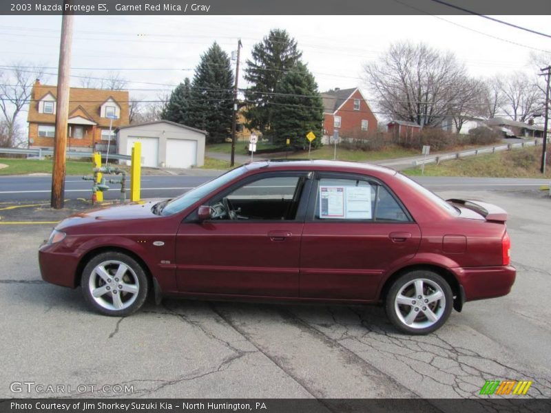 Garnet Red Mica / Gray 2003 Mazda Protege ES