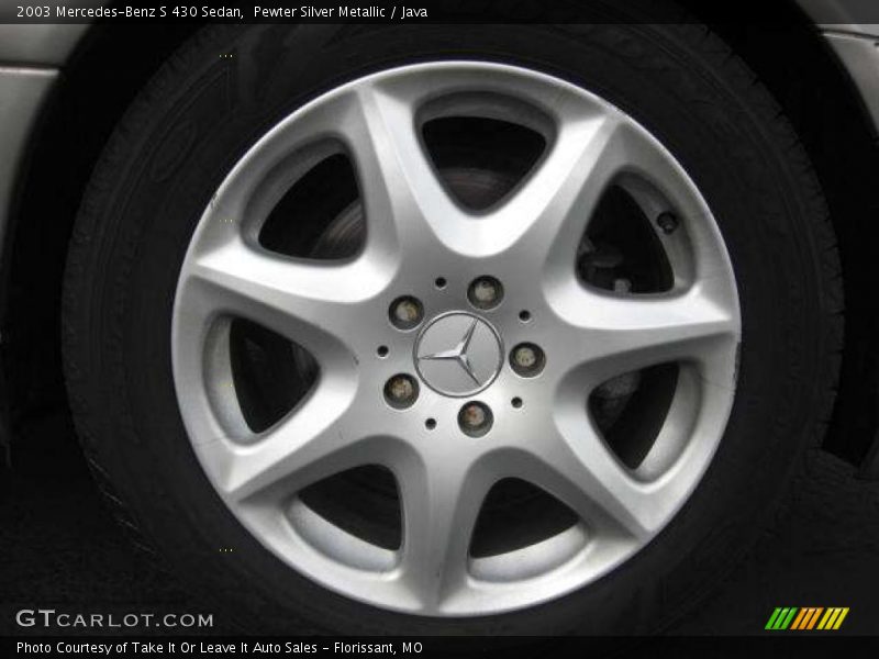Pewter Silver Metallic / Java 2003 Mercedes-Benz S 430 Sedan