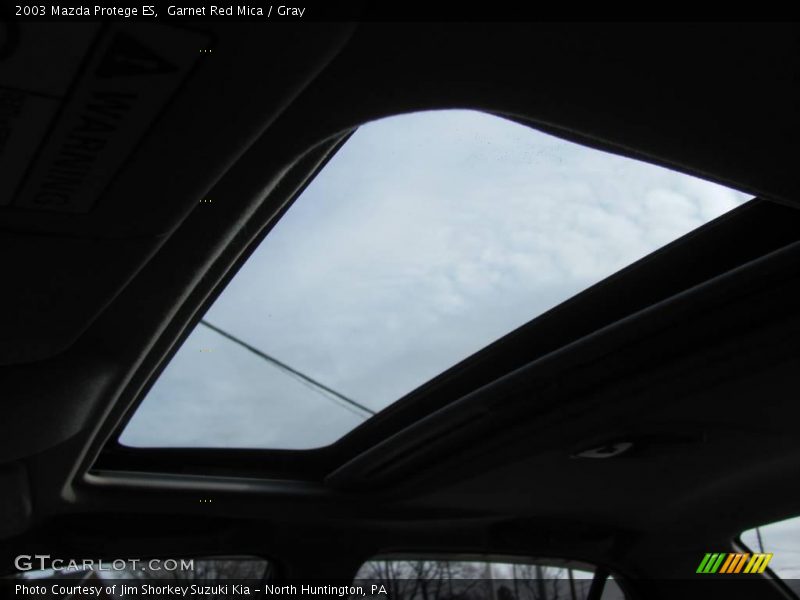 Garnet Red Mica / Gray 2003 Mazda Protege ES