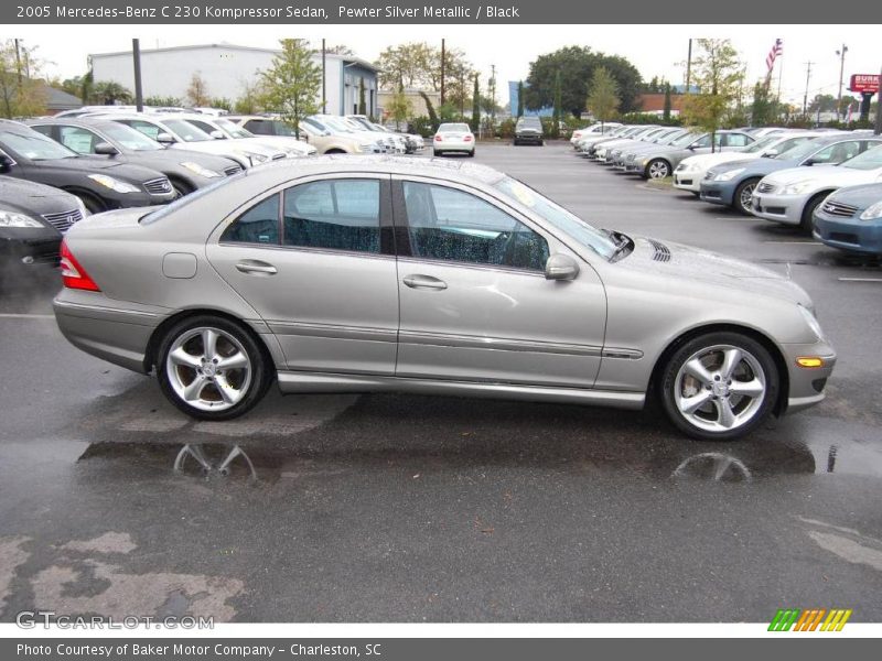 Pewter Silver Metallic / Black 2005 Mercedes-Benz C 230 Kompressor Sedan