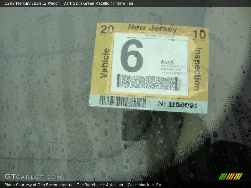 Dark Satin Green Metallic / Prairie Tan 1998 Mercury Sable LS Wagon