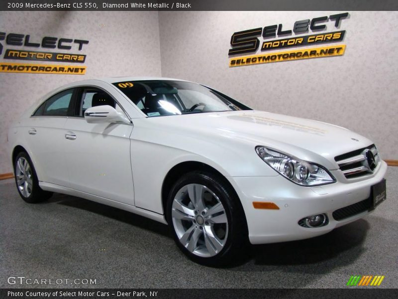 Diamond White Metallic / Black 2009 Mercedes-Benz CLS 550