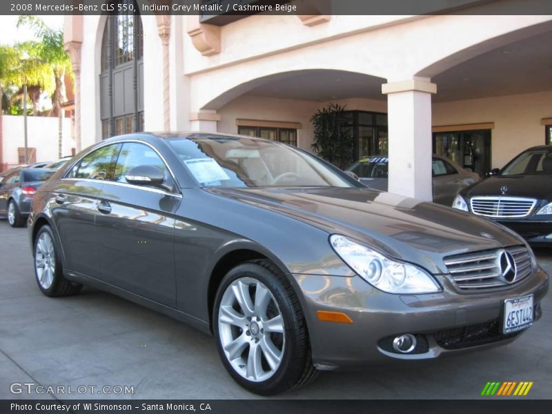 Indium Grey Metallic / Cashmere Beige 2008 Mercedes-Benz CLS 550