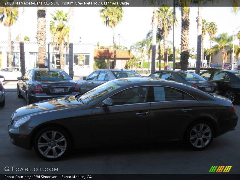 Indium Grey Metallic / Cashmere Beige 2008 Mercedes-Benz CLS 550