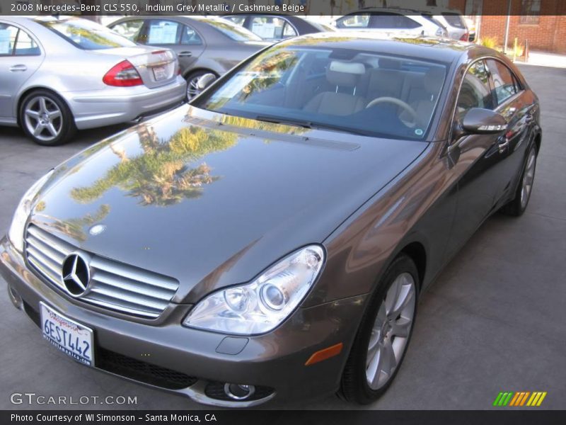 Indium Grey Metallic / Cashmere Beige 2008 Mercedes-Benz CLS 550