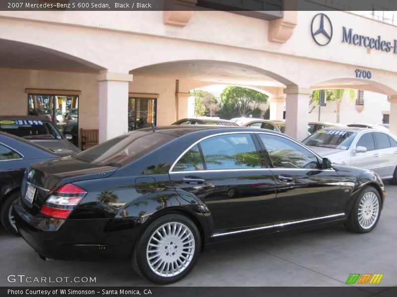 Black / Black 2007 Mercedes-Benz S 600 Sedan