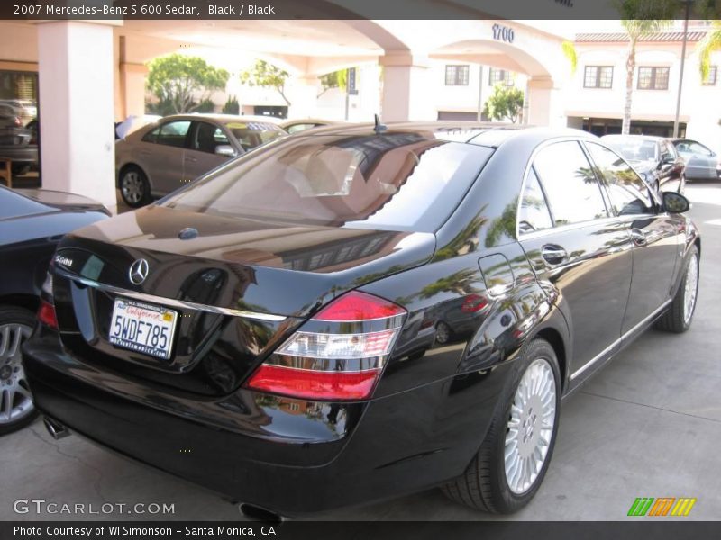 Black / Black 2007 Mercedes-Benz S 600 Sedan