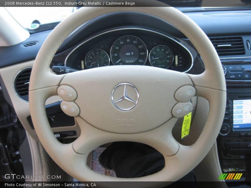 Indium Grey Metallic / Cashmere Beige 2008 Mercedes-Benz CLS 550