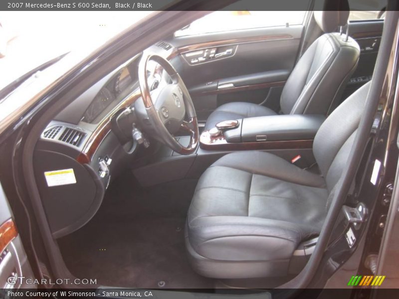 Black / Black 2007 Mercedes-Benz S 600 Sedan