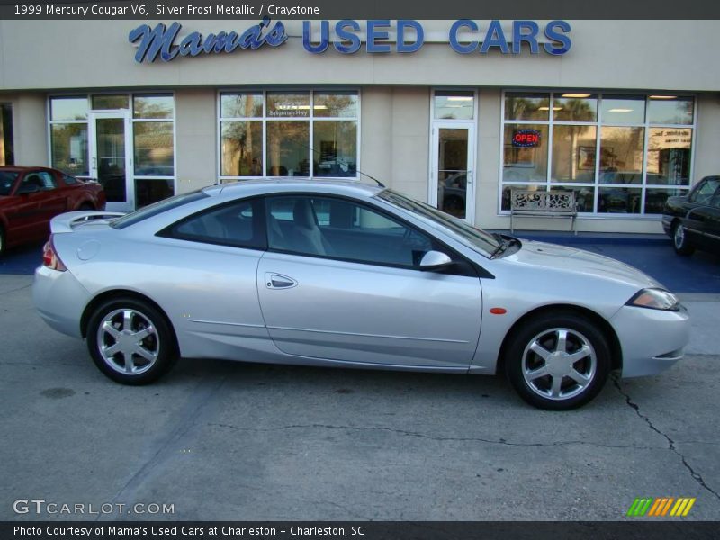 Silver Frost Metallic / Graystone 1999 Mercury Cougar V6