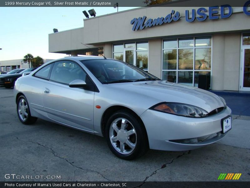 Silver Frost Metallic / Graystone 1999 Mercury Cougar V6