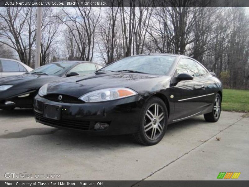 Black / Midnight Black 2002 Mercury Cougar V6 Coupe