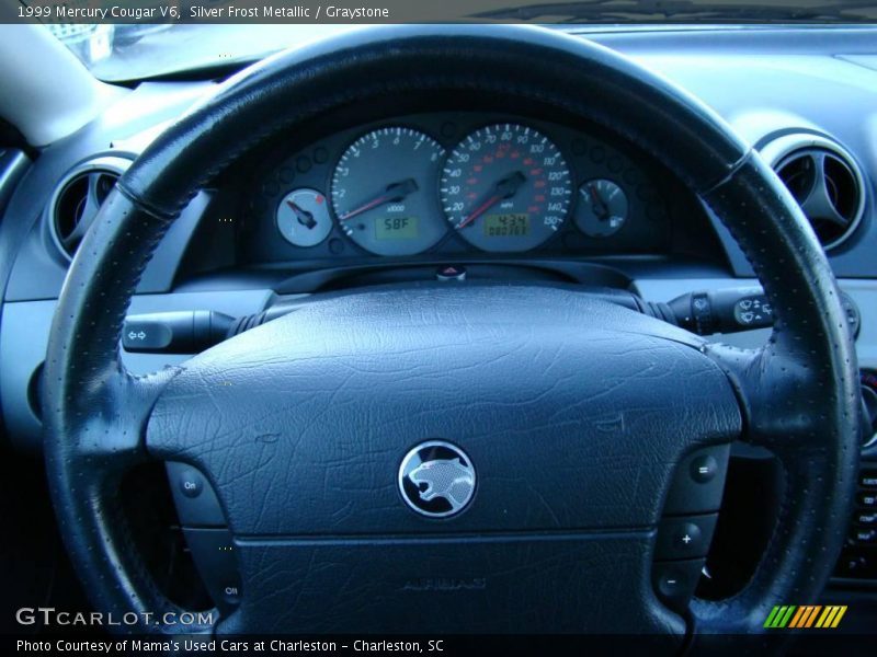 Silver Frost Metallic / Graystone 1999 Mercury Cougar V6