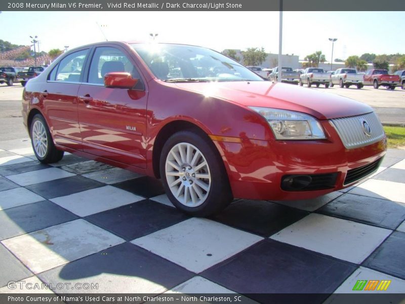 Vivid Red Metallic / Dark Charcoal/Light Stone 2008 Mercury Milan V6 Premier