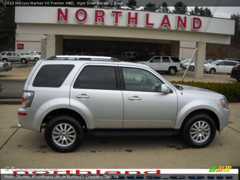 Ingot Silver Metallic / Black 2010 Mercury Mariner V6 Premier 4WD