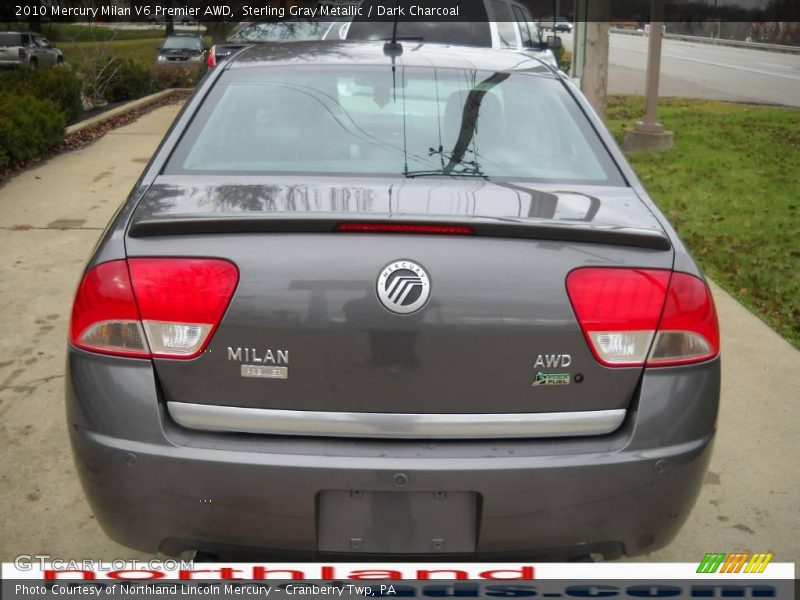 Sterling Gray Metallic / Dark Charcoal 2010 Mercury Milan V6 Premier AWD