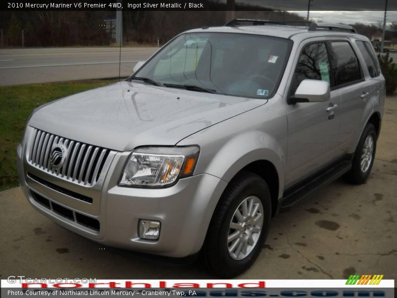 Ingot Silver Metallic / Black 2010 Mercury Mariner V6 Premier 4WD