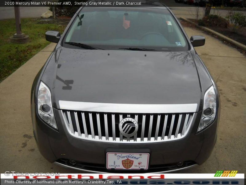 Sterling Gray Metallic / Dark Charcoal 2010 Mercury Milan V6 Premier AWD