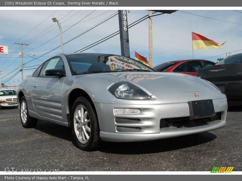 Sterling Silver Metallic / Black 2001 Mitsubishi Eclipse GS Coupe