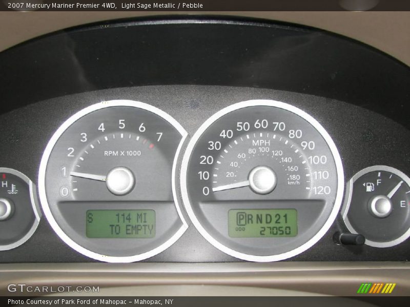 Light Sage Metallic / Pebble 2007 Mercury Mariner Premier 4WD