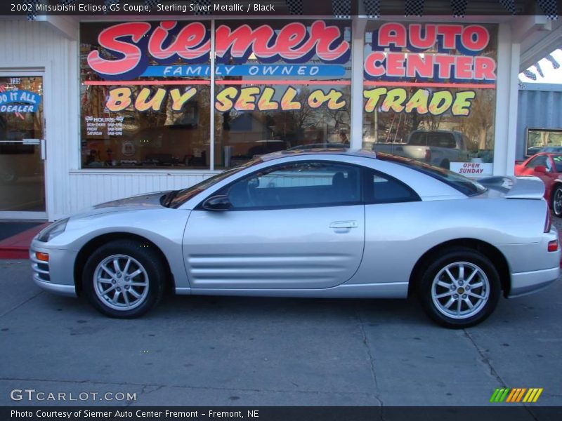 Sterling Silver Metallic / Black 2002 Mitsubishi Eclipse GS Coupe