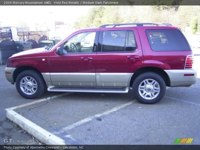 Vivid Red Metallic / Medium Dark Parchment 2004 Mercury Mountaineer AWD