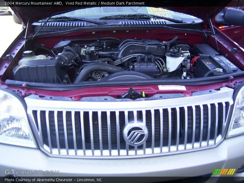 Vivid Red Metallic / Medium Dark Parchment 2004 Mercury Mountaineer AWD