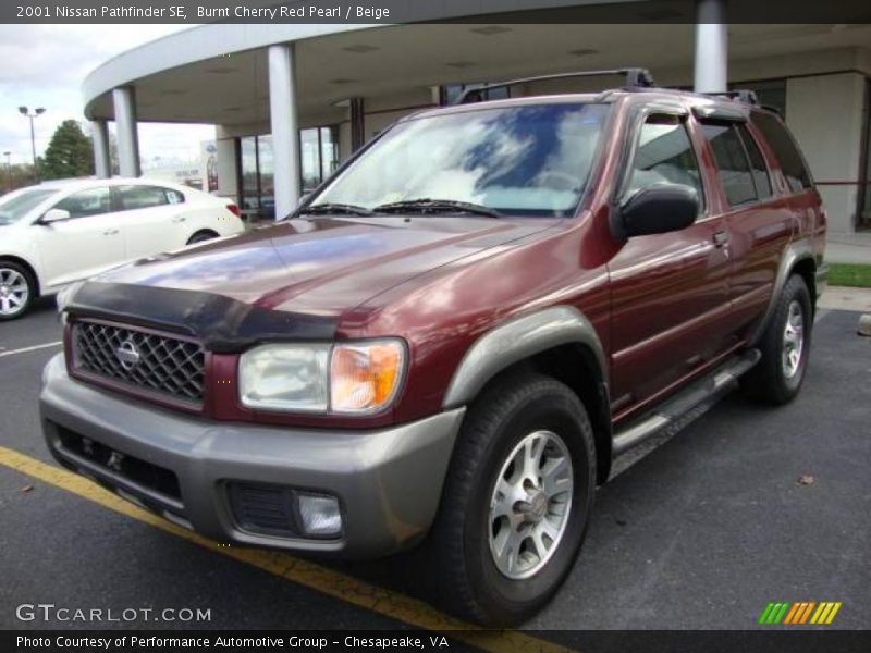 Burnt Cherry Red Pearl / Beige 2001 Nissan Pathfinder SE