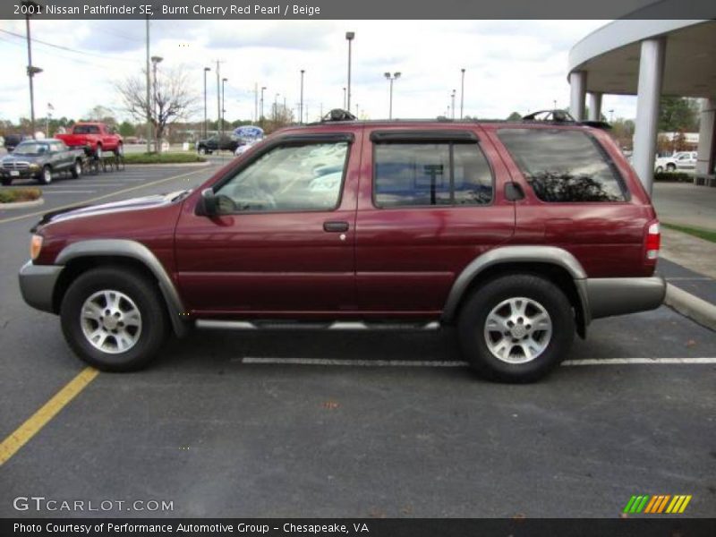 Burnt Cherry Red Pearl / Beige 2001 Nissan Pathfinder SE