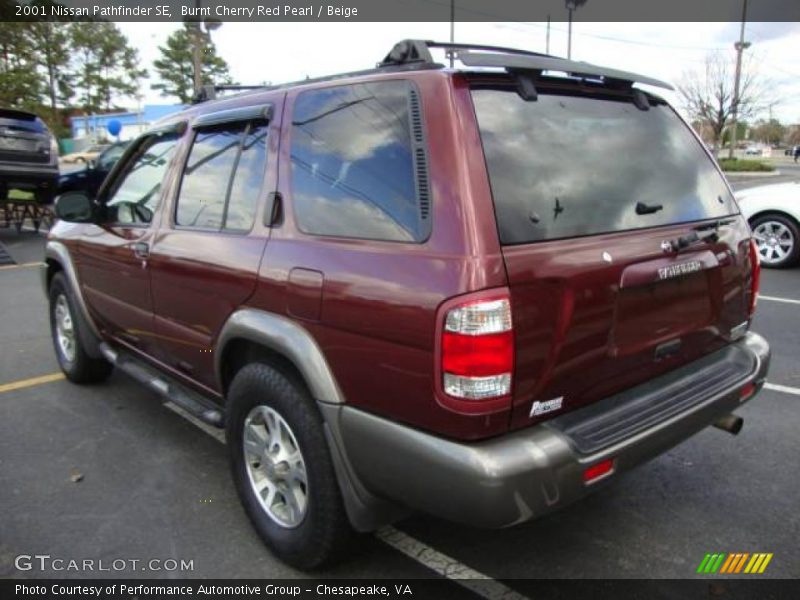 Burnt Cherry Red Pearl / Beige 2001 Nissan Pathfinder SE