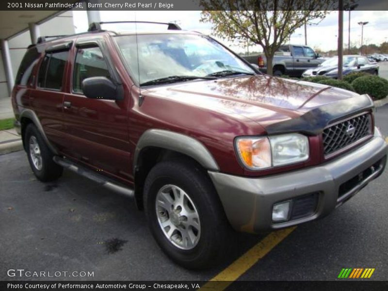 Burnt Cherry Red Pearl / Beige 2001 Nissan Pathfinder SE