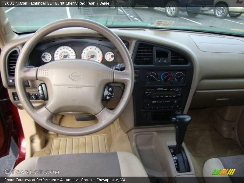 Burnt Cherry Red Pearl / Beige 2001 Nissan Pathfinder SE