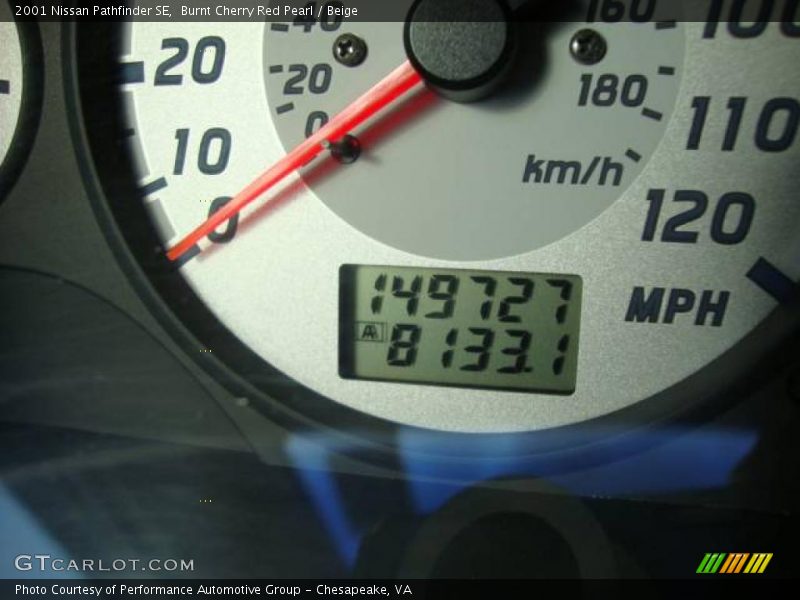 Burnt Cherry Red Pearl / Beige 2001 Nissan Pathfinder SE