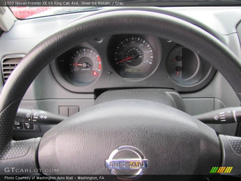 Silver Ice Metallic / Gray 2003 Nissan Frontier XE V6 King Cab 4x4