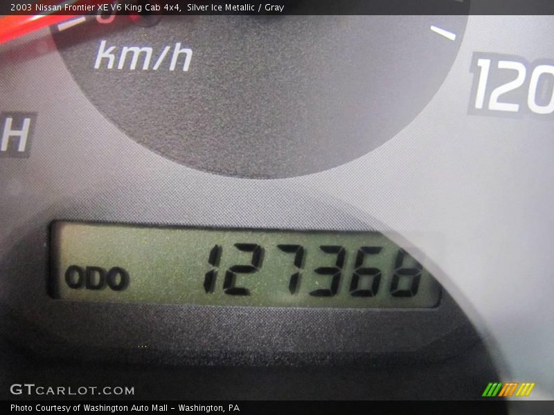 Silver Ice Metallic / Gray 2003 Nissan Frontier XE V6 King Cab 4x4