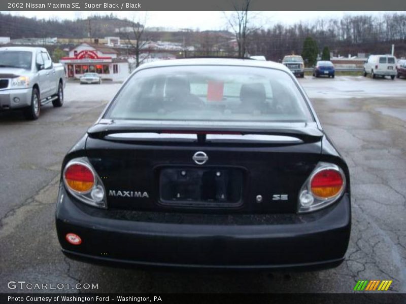 Super Black / Black 2002 Nissan Maxima SE