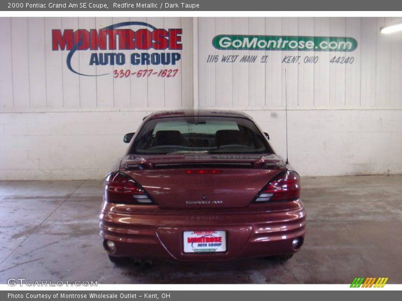 Redfire Metallic / Dark Taupe 2000 Pontiac Grand Am SE Coupe