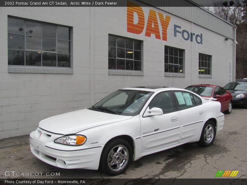 Arctic White / Dark Pewter 2002 Pontiac Grand Am GT Sedan