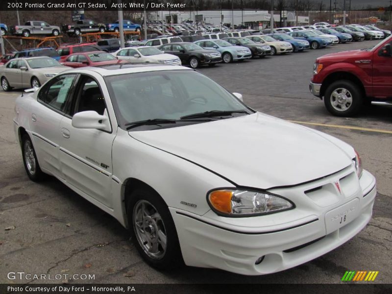 Arctic White / Dark Pewter 2002 Pontiac Grand Am GT Sedan