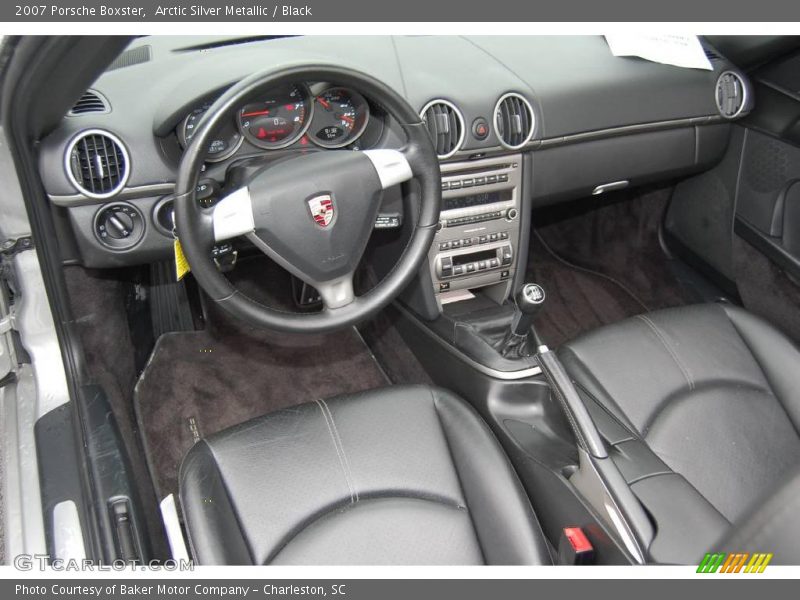 Arctic Silver Metallic / Black 2007 Porsche Boxster