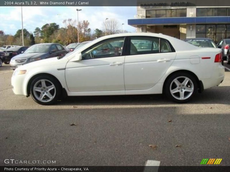 White Diamond Pearl / Camel 2004 Acura TL 3.2