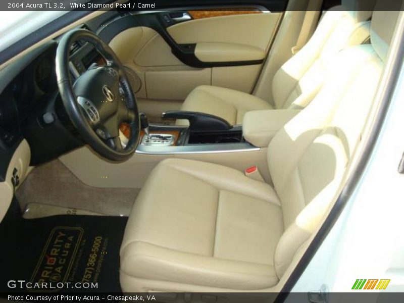 White Diamond Pearl / Camel 2004 Acura TL 3.2
