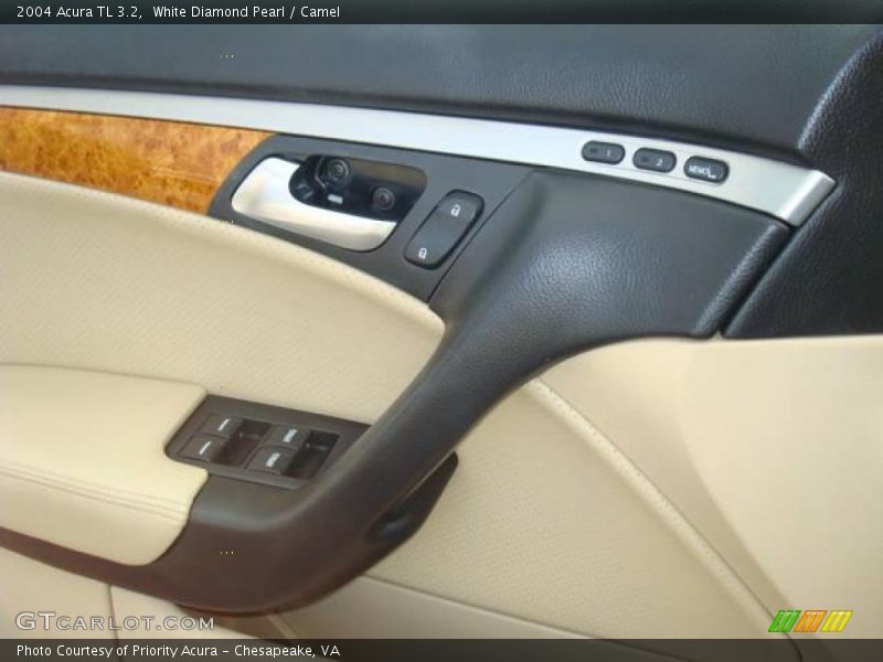 White Diamond Pearl / Camel 2004 Acura TL 3.2