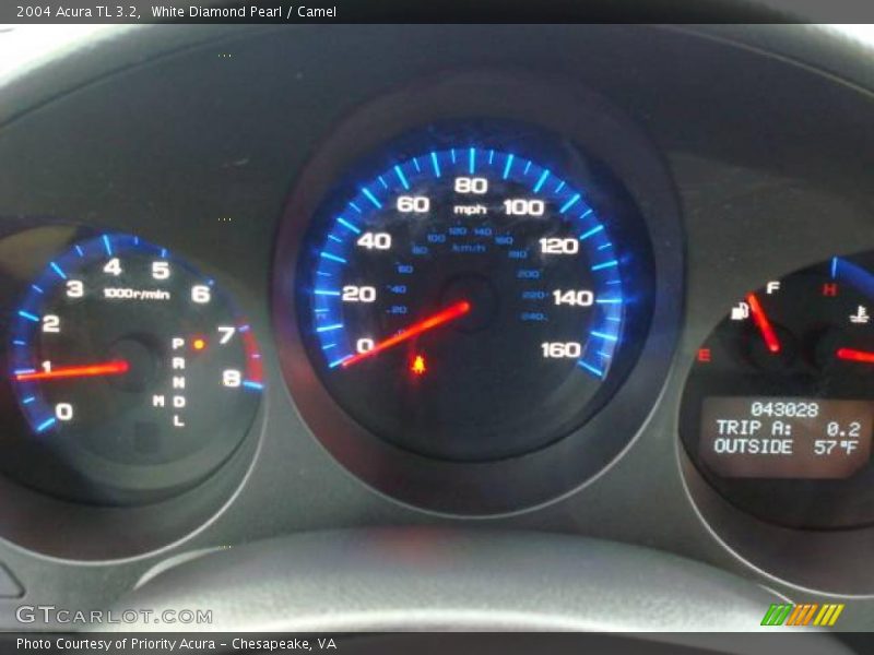 White Diamond Pearl / Camel 2004 Acura TL 3.2