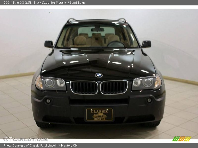 Black Sapphire Metallic / Sand Beige 2004 BMW X3 2.5i